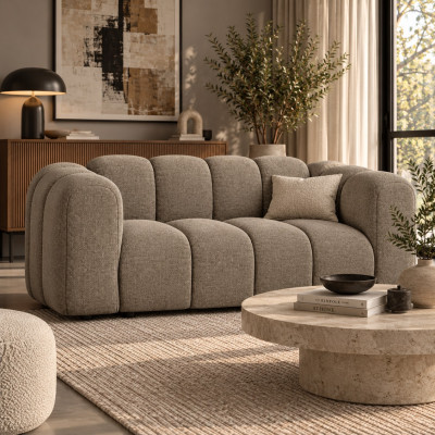Sofa 2-osobowa Lupine ciemnobeżowy szenil Micadoni