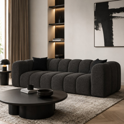 Sofa 3-osobowa Lupine ciemnoszary szenil Micadoni