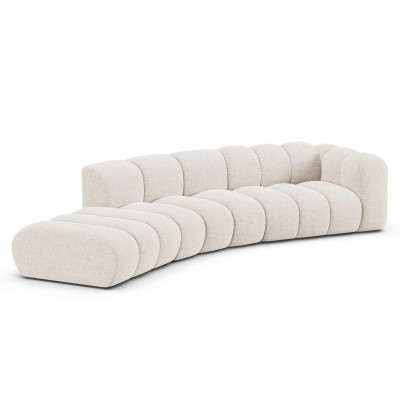 Sofa 5-osobowa Lupine jasnobeżowy szenil Micadoni
