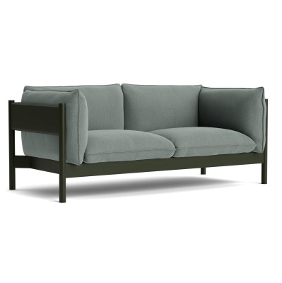 Sofa Arbour 2 osobowa Re-wool 868 - butelkowozielony lakierowany buk HAY