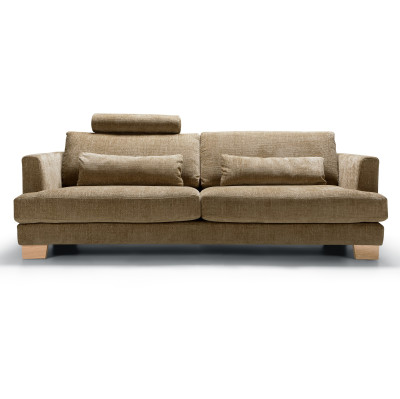 Sofa Brandon z zagłówkiem 3 seat Bloom Teddy brown Sits