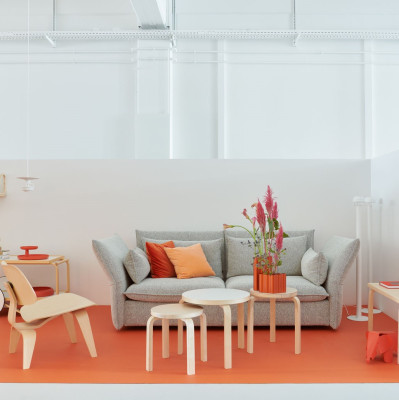 Sofa Mariposa 3-seater Credo sand avocado Vitra