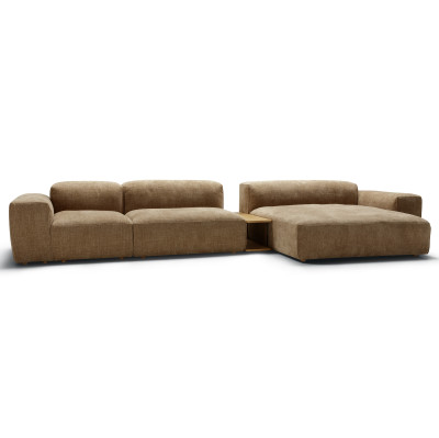 Sofa modułowa Edda ze stolikiem Bloom Teddy brown Sits