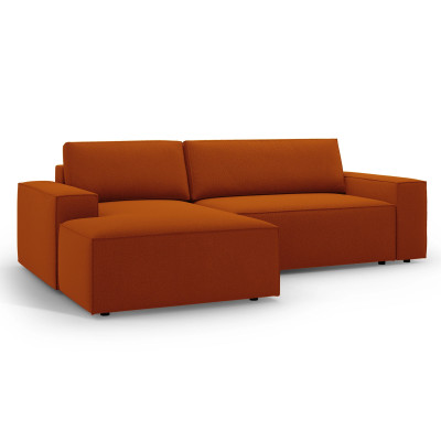 Sofa narożna z funkcją spania Jodie ceglasta Micadoni