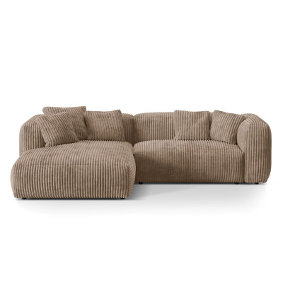 Sofa narożnikowa Martina ciemnobeżowy sztruks Micadoni