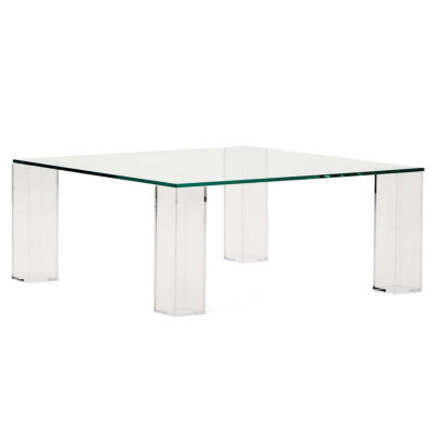 Stolik kawowy Adularia 85 cm przezroczysty kave home