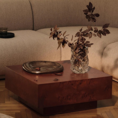 Stolik kawowy Burl 70 cm brązowy Ferm Living
