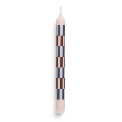 Świeca Pattern bordowo-niebieska szachownica HAY