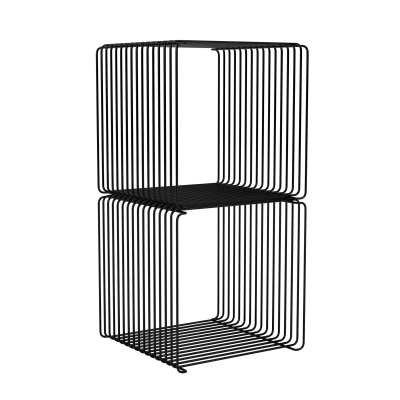 System modułowy Panton Wire 2 moduły 34,8 × 34,8 × 34,8 cm czarny Montana