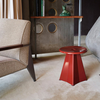 Taboret Metallique czerwony Vitra