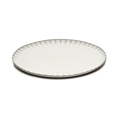 Talerz obiadowy Inku 24 cm biały Serax