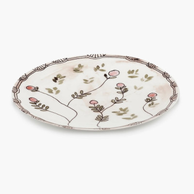 Talerz obiadowy Midnight Flowers 28 cm Mirtillo nude Serax