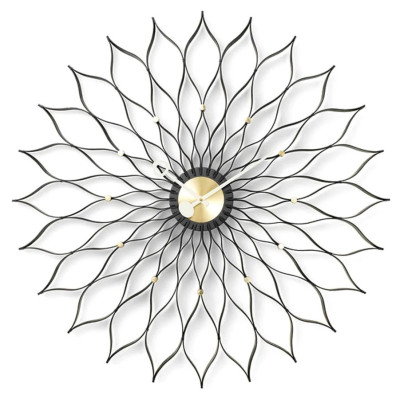 Zegar ścienny Sunflower black ash-brass Vitra