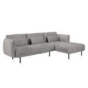 Sofa Cortona z Szezlongiem 276x160 Cm Pewter Flexlux