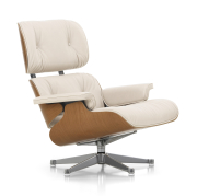 Fotel Eames Lounge Chair Skórzany Snow Vitra