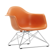Fotel Eames Plastic Armchair Lar Pomarańczowy - Chromowana Podstawa Vitra