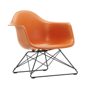 Fotel Eames Plastic Armchair Lar Pomarańczowy - Czarna Podstawa Vitra