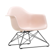 Fotel Eames Plastic Armchair Lar Różowy - Czarna Podstawa Vitra