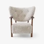 Fotel Wulff Atd2 Walnut Sheepskin Moonlight Andtradition