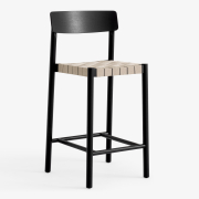 Krzesło Barowe Betty Tk12 Black-Natural Andtradition