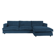 Sofa Agir Z Szezlongiem 285X155 Cm Velvety Granatowa Furninova