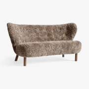 Sofa Little Petra Vb2 Walnut-Sheepskin Sahara Andtradition