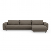 Sofa Samba Z Szezlongiem 351X163 Cm Szara