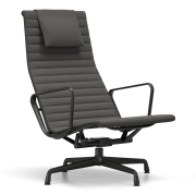 Fotel Aluminium Ea 124 Tkanina Cosy 2 Merino Black - Podstawa Czarna Vitra