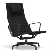 Fotel Aluminium Ea 124 Tkanina Hopsak Nero - Podstawa Czarna Vitra