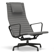 Fotel Aluminium Ea 124 Tkanina Track Mid Grey - Podstawa Czarna Vitra