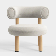 Fotel Fat Natural Wood - Ivory Boucle Tom Dixon