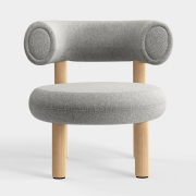 Fotel Fat Natural Wood - Natural Boucle Tom Dixon