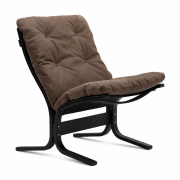 Fotel Siesta Classic Low - Ciemnobrązowa Skóra, Czarny Dąb Lk Hjelle
