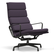 Fotel Soft Pad Chair Ea 222 Tkanina Track Ink Blue - Podstawa Czarna Vitra