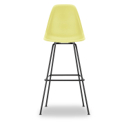 Krzesło Barowe Eames Plastic Re High Żółte - Czarna Podstawa Vitra