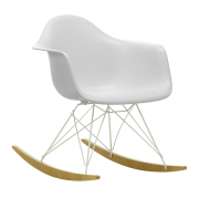 Krzesło Bujane Eames Rar Białe - Biała Podstawa Vitra