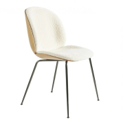 Beetle Chair, Veneer, Upholstered Front, Dedar Karakorum Gubi