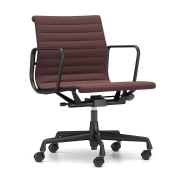 Krzesło Biurowe Aluminium Ea 117 Tkanina Track Dark Red - Podstawa Czarna Vitra