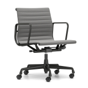 Krzesło Biurowe Aluminium Ea 117 Tkanina Track Grey - Podstawa Czarna Vitra