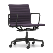 Krzesło Biurowe Aluminium Ea 117 Tkanina Track Blue - Podstawa Czarna Vitra