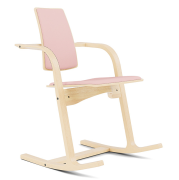 Ergonomischer Stuhl Actulum In Rosa, Natürliches Varier-Holz