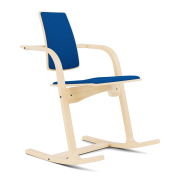 Ergonomischer Stuhl Actulum In Blau, Natürliches Varier-Holz