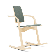 Ergonomischer Stuhl Actulum Petrol, Natürliches Varier-Holz