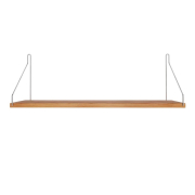 Półka Single 60 Cm Naturalny Dąb - Stalowe Wsporniki Frama